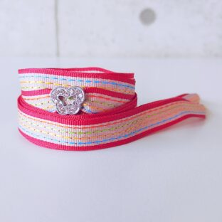 レッドキャンディー　バタフライチャーム付き　（リボンシューレース）