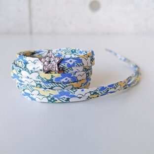 爽やかフローラル　星チャーム付き　（プリント地シューレース）