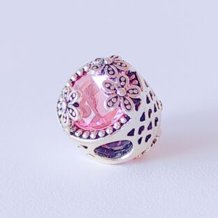 ジュエリースライドチャーム ピンク花