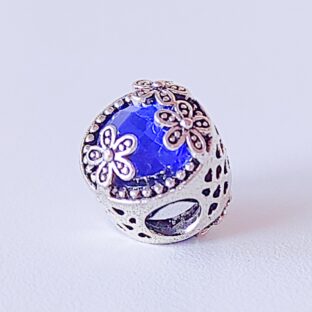 ジュエリースライドチャーム ブルー花