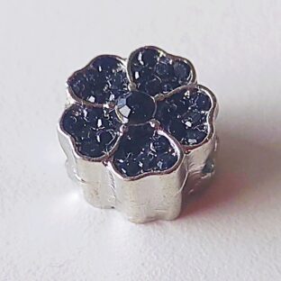 ブラックフラワー スライドチャーム