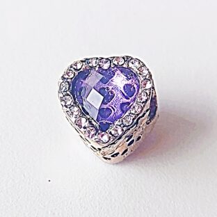 パープルハート スライドチャーム